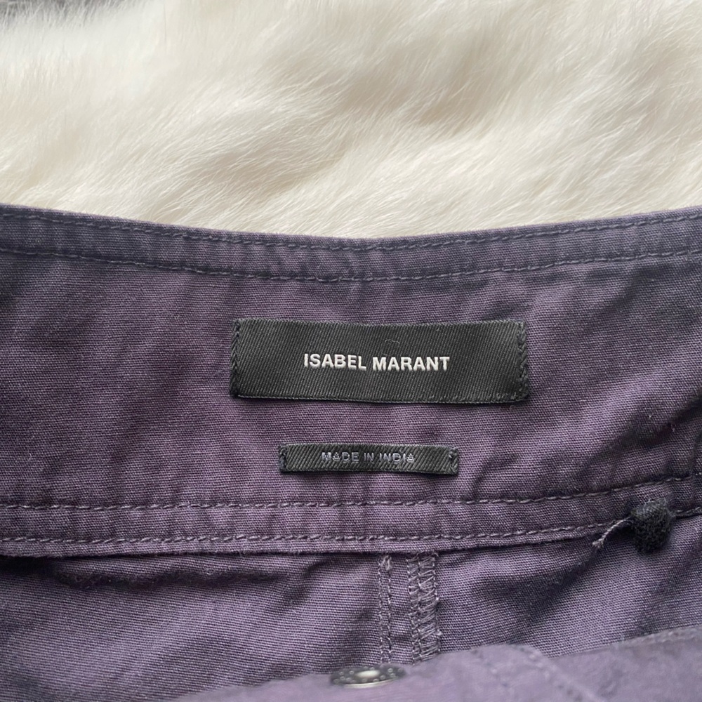 Isabel Marant Purple Wide-Leg Tie-Hem Pants - Picture 4 of 13